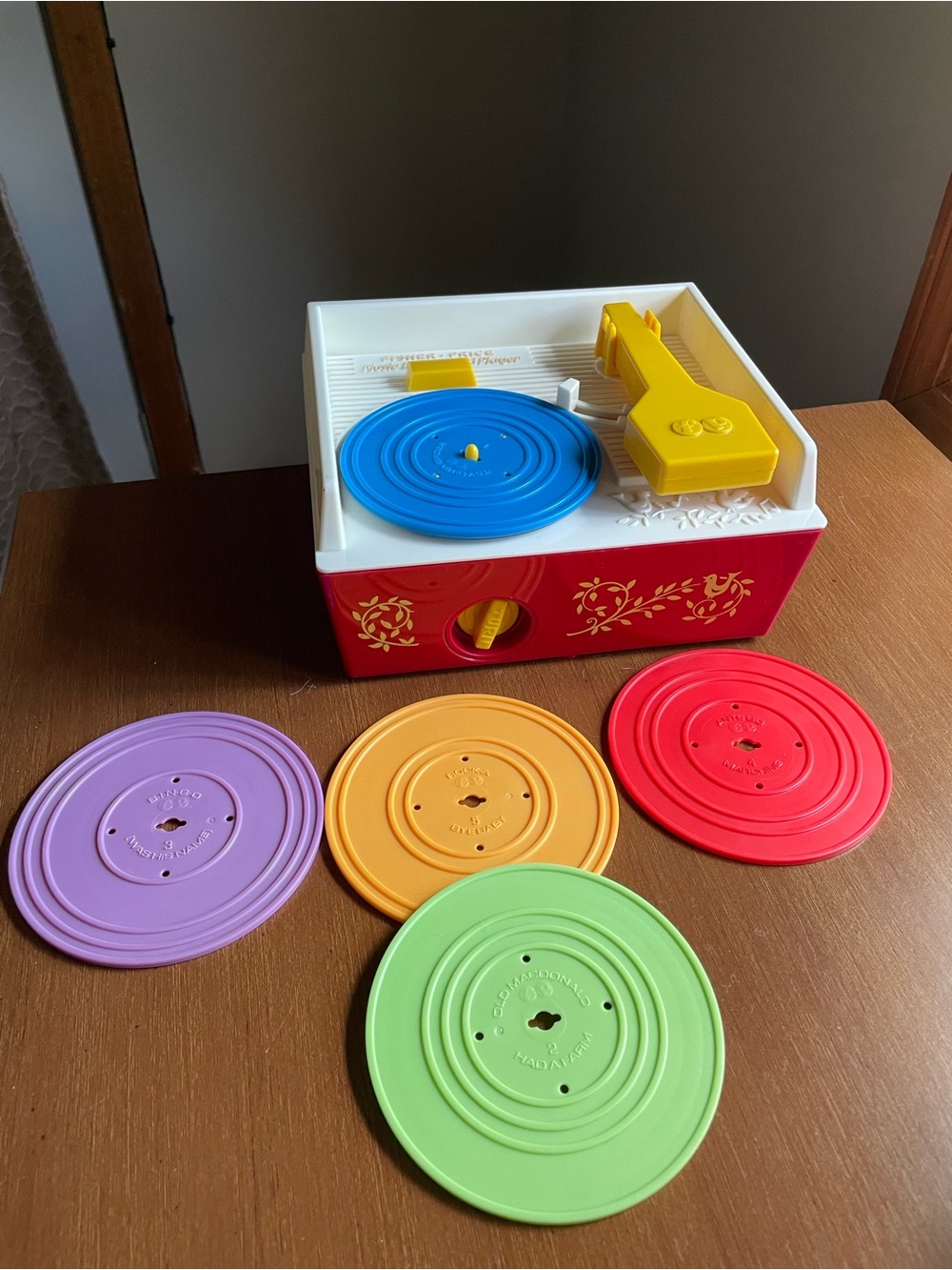 Fisher Price Retro Record Player Music Box w/ 5 2-sided Records